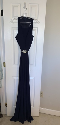 Mac Duggal Blue Size 4 Cut Out Prom Straight Dress on Queenly