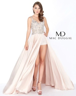Style wardrobe-1607106253638 Mac Duggal Silver Size 14 Tall Height Prom Romper/Jumpsuit Dress on Queenly