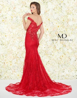 Style 66214R Mac Duggal Ruby Size 18 Tall Height Train Prom Mermaid Dress on Queenly