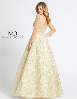 Style wardrobe-1607380498189 Mac Duggal Gold Size 6 Pageant Tall Height Prom A-line Dress on Queenly