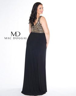 Style 66408F Mac Duggal Gold Size 20 Pageant Tall Height Prom Side slit Dress on Queenly