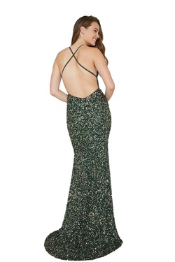 Style 200 Aleta Green Size 00 Tall Height Prom Side slit Dress on Queenly