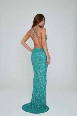 Style 275 Aleta Green Size 00 Tall Height Prom Straight Dress on Queenly