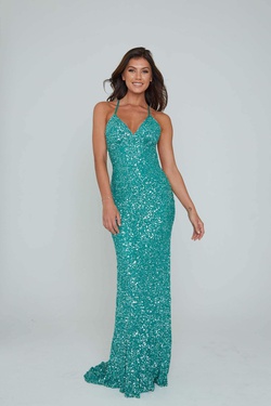 Style 275 Aleta Green Size 0 Tall Height Prom Straight Dress on Queenly