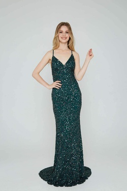 Style 275 Aleta Green Size 0 Tall Height Prom Straight Dress on Queenly