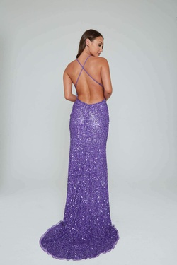 Style 275 Aleta Purple Size 14 Tall Height Prom Straight Dress on Queenly