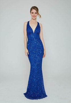 Style 353 Aleta Royal Blue Size 6 Tall Height Prom Straight Dress on Queenly
