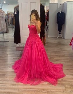 Sherri Hill Pink Size 4 Prom Sweetheart Floor Length Train Dress on Queenly
