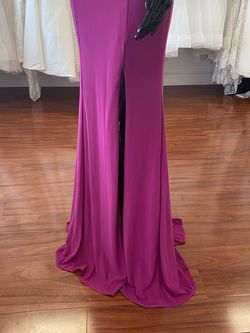 Ellie Wilde Purple Size 6 Hot Pink Prom Straight Dress on Queenly