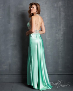 Style 7066 NIGHT MOVES BY ALLURE Blue Size 6 Side slit Dress on Queenly