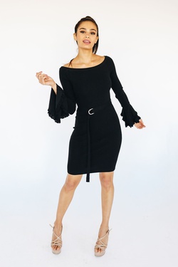 Style B3995 Wow Black Size 6 Tall Height Cocktail Dress on Queenly