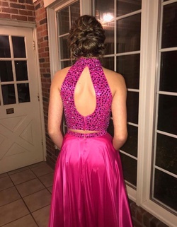 Jovani Pink Size 4 Prom Side slit Dress on Queenly