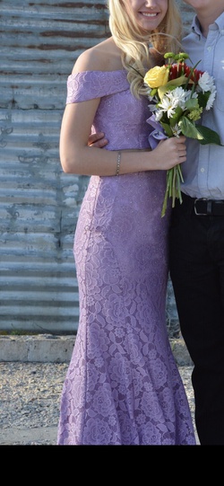 La Femme Purple Size 2 Prom Mermaid Dress on Queenly