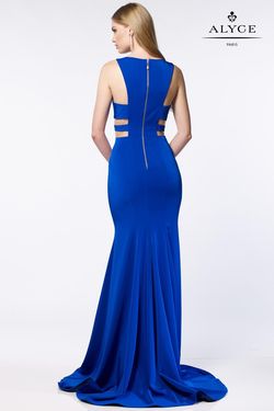Style 8006 Alyce Paris Royal Blue Size 00 Floor Length Mermaid Dress on Queenly