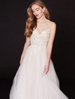 Style 20075 Angela and Alison Blue Size 14 Tulle Military Floor Length A-line Dress on Queenly