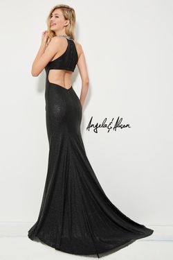 Style 81058 Angela and Alison Black Size 4 Tall Height Mermaid Dress on Queenly