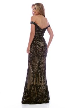 Style 31626 Zoey Grey Black Size 2 Sequined Floor Length Mermaid Dress on Queenly