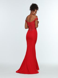 Style 31330 Zoey Grey Red Size 12 Plunge Plus Size Mermaid Dress on Queenly