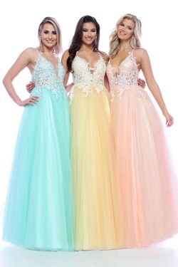 Style 31563 Zoey Grey Green Size 6 Turquoise Prom Lace A-line Dress on Queenly
