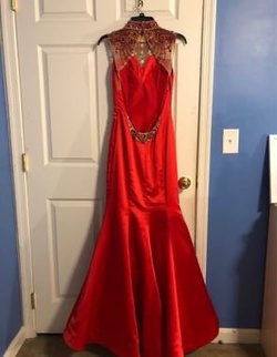 Renaissance Bridals Red Size 2 Pageant Short Height Custom Mermaid Dress on Queenly