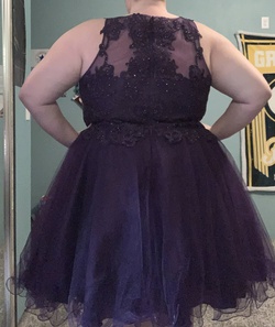 Tease prom Purple Size 26 Sequined Homecoming Cocktail Dress on Queenly