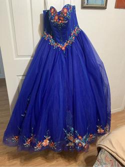 Quinceaera collection Royal Blue Size 14 Quinceanera Ball gown on Queenly