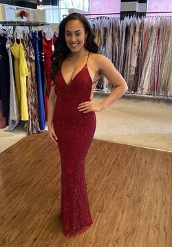 Style nan Portia and Scarlett Red Size 6 Prom Tall Height Straight Dress on Queenly
