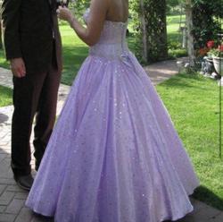 Tony Bowls Purple Size 6 Quinceanera Strapless Prom Ball gown on Queenly