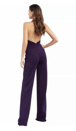 Jovani Purple Size 4 Tall Height Jumpsuit Dress on Queenly