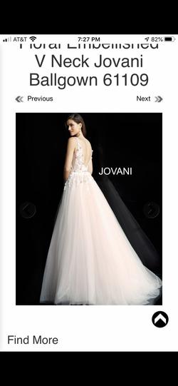 Style 61109 Jovani Pink Size 2 Tall Height Prom Ball gown on Queenly