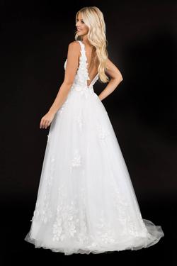 Style 1495 Nina Canacci White Size 8 Tall Height Prom A-line Dress on Queenly