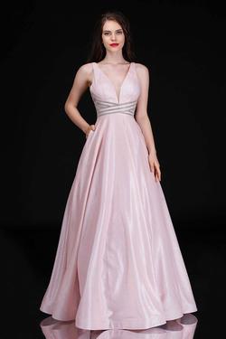 Style 1498 Nina Canacci Pink Size 8 Tall Height Prom Ball gown on Queenly