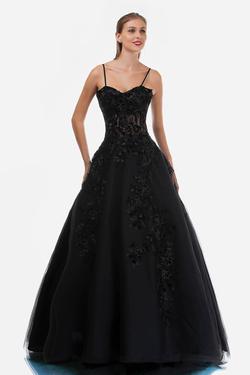 Style 2245 Nina Canacci Black Size 6 Tall Height Prom Ball gown on Queenly