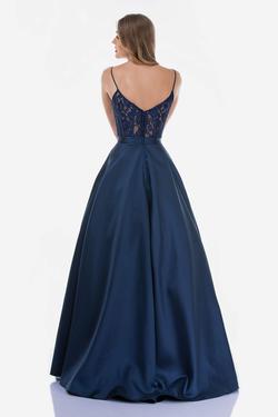 Style 2250 Nina Canacci Blue Size 12 Tall Height Prom Ball gown on Queenly
