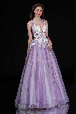 Style 2256 Nina Canacci Purple Size 2 Tall Height Prom Ball gown on Queenly