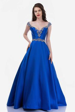 Style 2265 Nina Canacci Royal Blue Size 6 Tall Height Prom Ball gown on Queenly