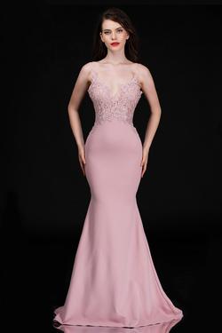 Style 3154 Nina Canacci Pink Size 2 Tall Height Prom Mermaid Dress on Queenly