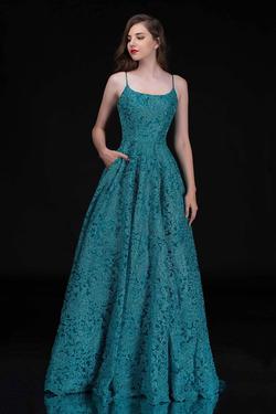 Style 5141 Nina Canacci Green Size 8 Tall Height Prom Ball gown on Queenly