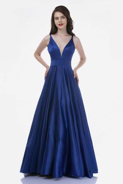 Style 6544 Nina Canacci Blue Size 2 Tall Height Prom A-line Dress on Queenly
