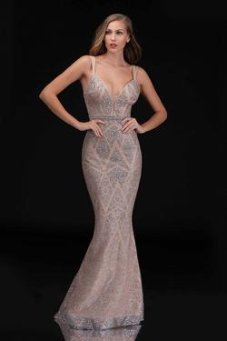Style 8181 Nina Canacci Gold Size 2 Pageant Tall Height Prom Mermaid Dress on Queenly