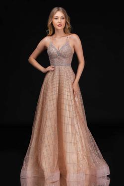 Style 8182 Nina Canacci Gold Size 0 Pageant Tall Height Prom A-line Dress on Queenly