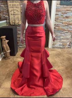 Alyce Paris Red Size 2 Silk Prom Ball gown on Queenly