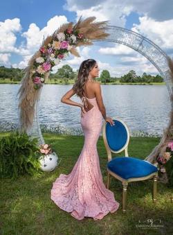 Style 68431 Jovani Pink Size 0 Keyhole Prom Straight Dress on Queenly