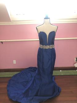 Jovani Blue Size 4 Pageant Prom Mermaid Dress on Queenly