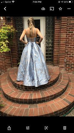 Sherri Hill Light Blue Size 0 Corset Prom Ball gown on Queenly