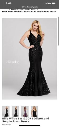 Style nan Ellie Wilde Black Size 4 Pageant Prom Mermaid Dress on Queenly