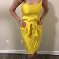 Kate Spade Yellow Size 0 Wedding Guest White Cocktail Dress on Queenly