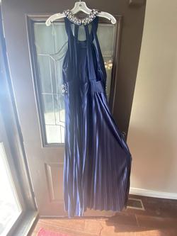 Sequin Hearts Blue Size 18 Backless Straight Dress on Queenly