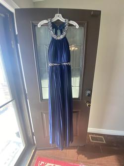 Sequin Hearts Blue Size 18 Backless Straight Dress on Queenly