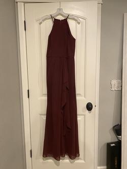 David's Bridal Red Size 6 Burgundy Straight Dress on Queenly